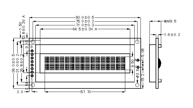 The Diagram of SMC1602F