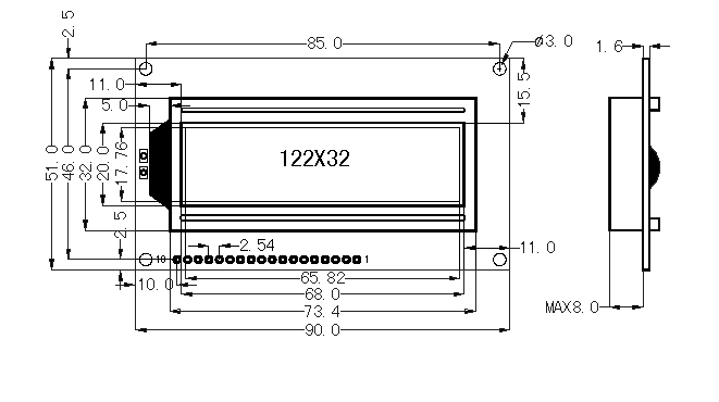 The Diagram of SMG12232ZK