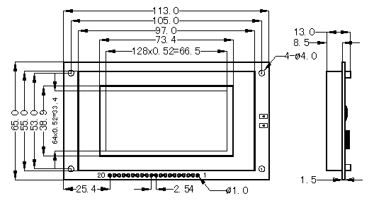 The Diagram of SMG12864BV