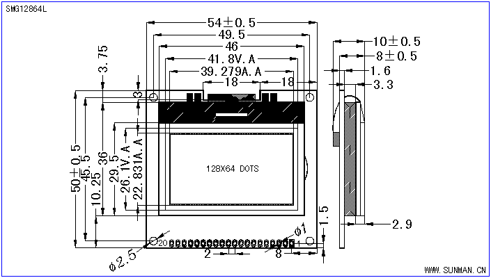 The Diagram of SMG12864L