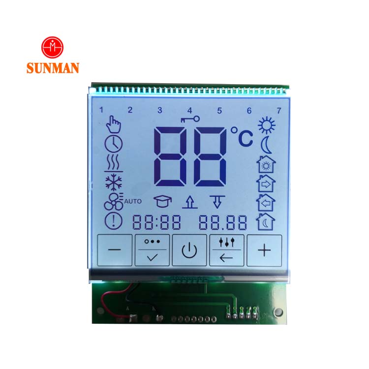 Fstn touch screen thermostat temperature lcd display