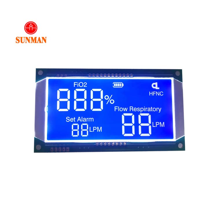 RS232 interface stn screen o2 flow meter lcd display
