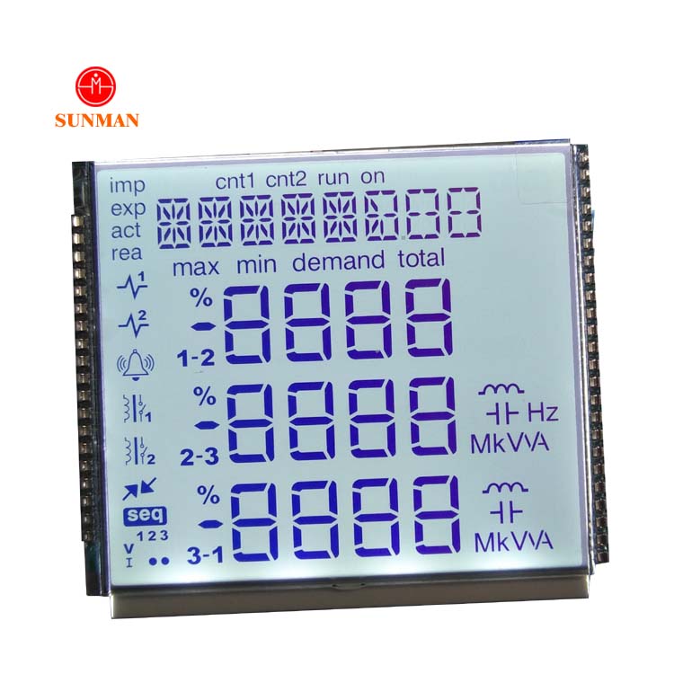 20 digits pin connecting fstn energy meter lcd