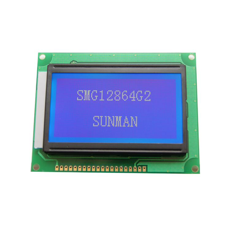 12864 128x64 dot matrix stn blue parallel lcd module